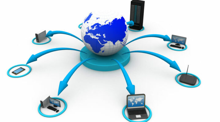 computer network and internet communication concept
